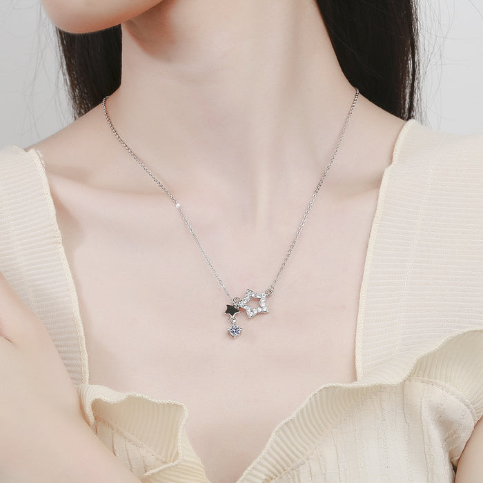 Wholesale pentagram tassel necklace niche collarbone chain all match JDC-NE-BLX062