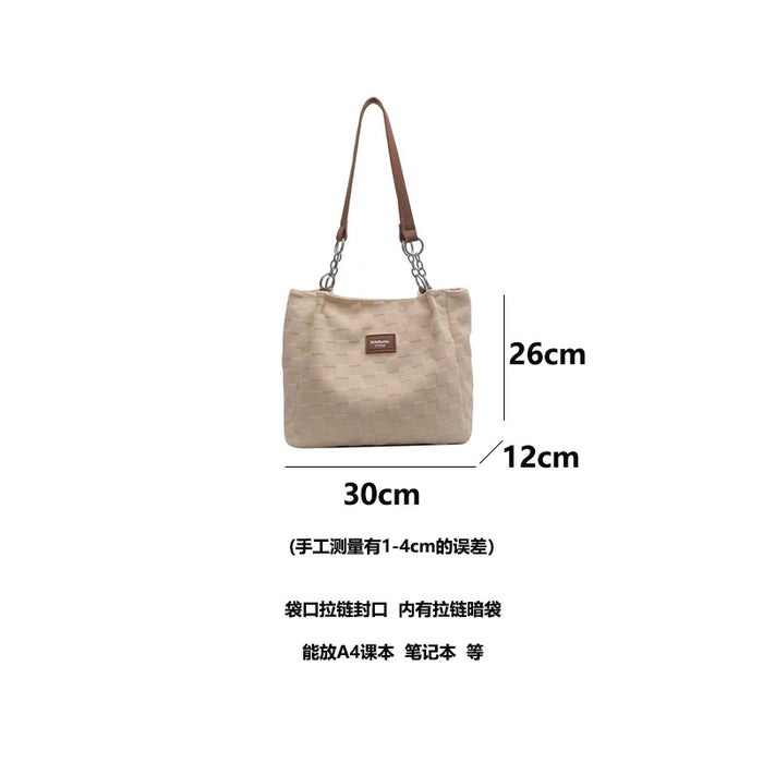Wholesale Handbag Canvas Cream Chain One Shoulder JDC-HB-DRS001