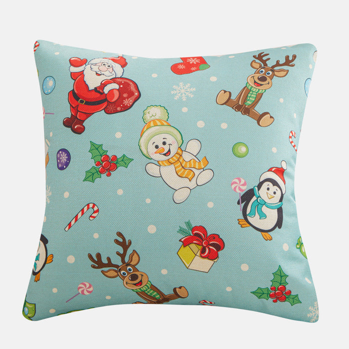 Wholesale Pillowcase Polyester Printed Christmas Snowman Cartoon JDC-PW-RRL004