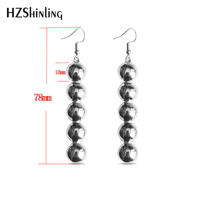 Wholesale Earrings Stainless Steel Skull Glass Earrings MOQ≥2 JDC-ES-XiangL023