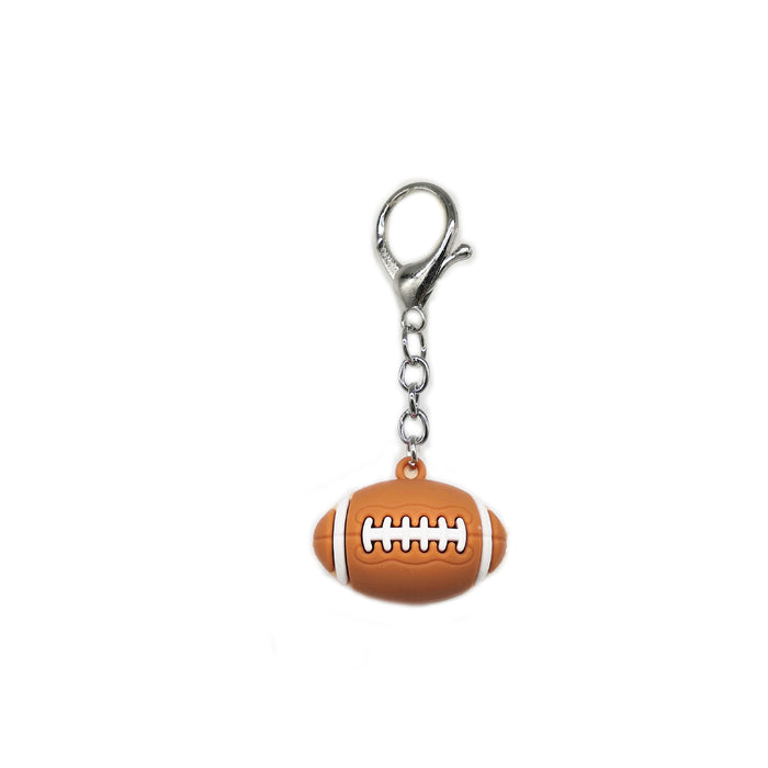 Wholesale Dice Resin Soft Rubber Rugby Basketball Tennis Keychain MOQ≥2 JDC-KC-NanH001