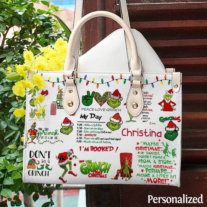 Wholesale Handbag PU Christmas Cute Cartoon Printing Large Capacity JDC-HB-Xinp001