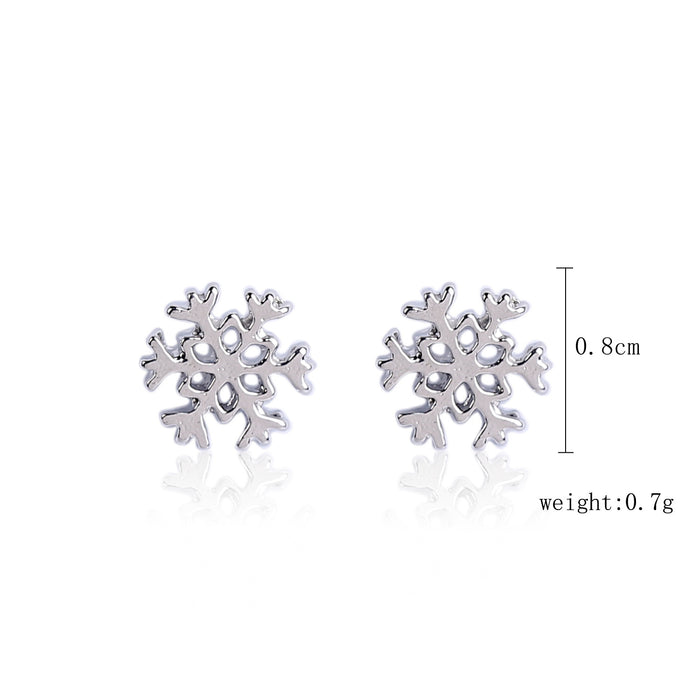 Pendientes al por mayor Aleación de pendientes de sementales navideños Set Diamond Snowflake Bells JDC-ES-Many022