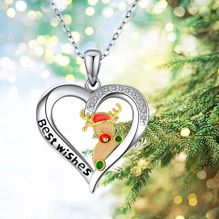 Wholesale Santa's Heart Pendant Necklace JDC-NE-JYS040