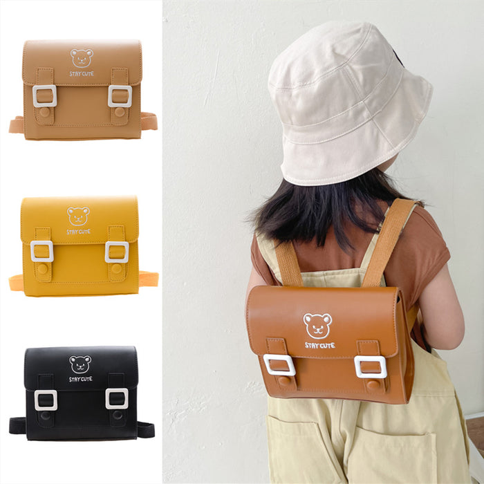 Wholesale backpack PU kids bear MOQ≥3 JDC-BP-GSHN032
