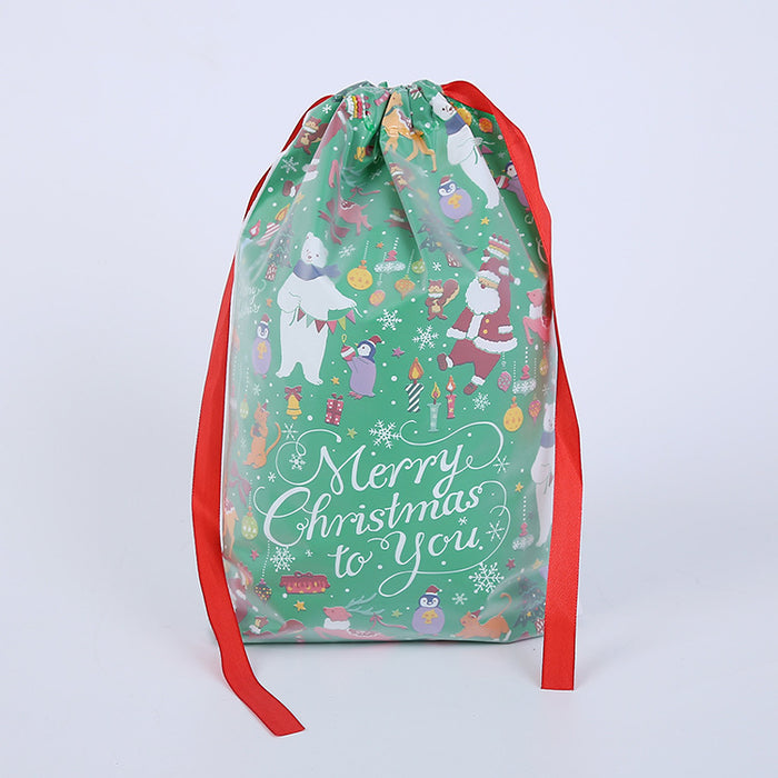 Bolsa de regalo al por mayor Plasticre de Navidad con boca MOQ≥2 JDC-GB-ShenaO001