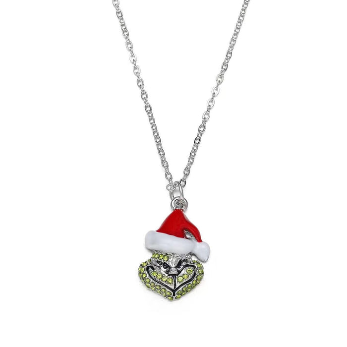 Wholesale Necklaces Alloy Rhinestone Christmas Collection   MOQ≥2 JDC-NE-JunZ005