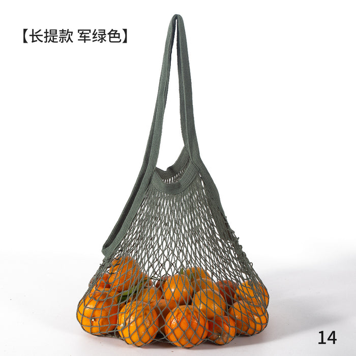 Bolsa de decoración al por mayor Supermercado de algodón Vegetales y frutas de bolsillo de red MOQ≥2 JDC-HB-Shent001