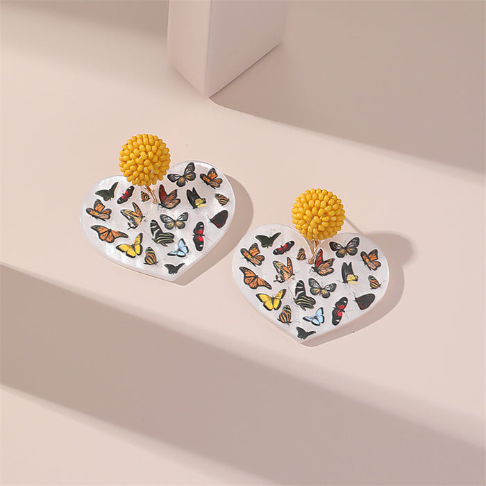 Wholesale Earrings Love Painted Little Butterfly JDC-ES-GuTe015