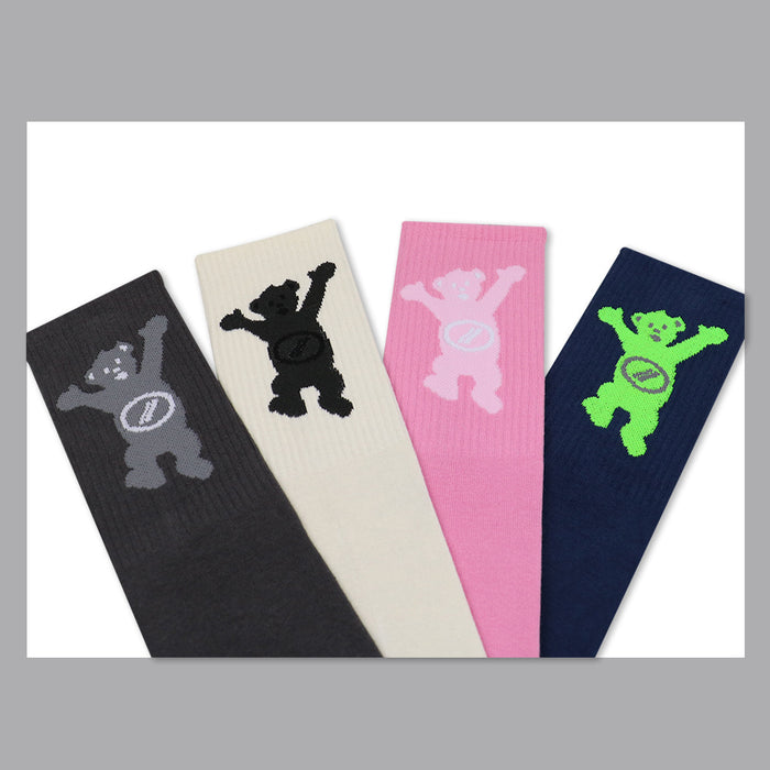 Wholesale Sock Cotton Medium Long Tube Bear Socks Dancing Cheering Cartoon Bear (F) JDC-SK-YuHui001