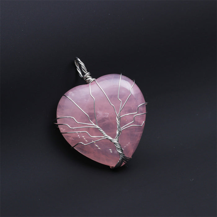 Wholesale Pink Love Stone Necklace MOQ≥2 JDC-NE-ChanX008
