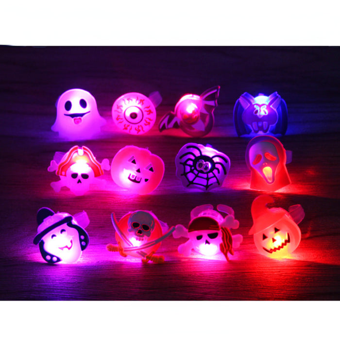 Anillos de plástico al por mayor Luz de dedo luminoso Pulsera de calabaza LED Toyes para niños JDC-RS-HAIP002