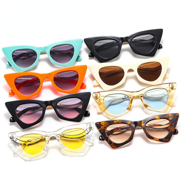 Wholesale Sunglasses PC Cat Eye Modeling Big Frame JDC-SG-OuT031