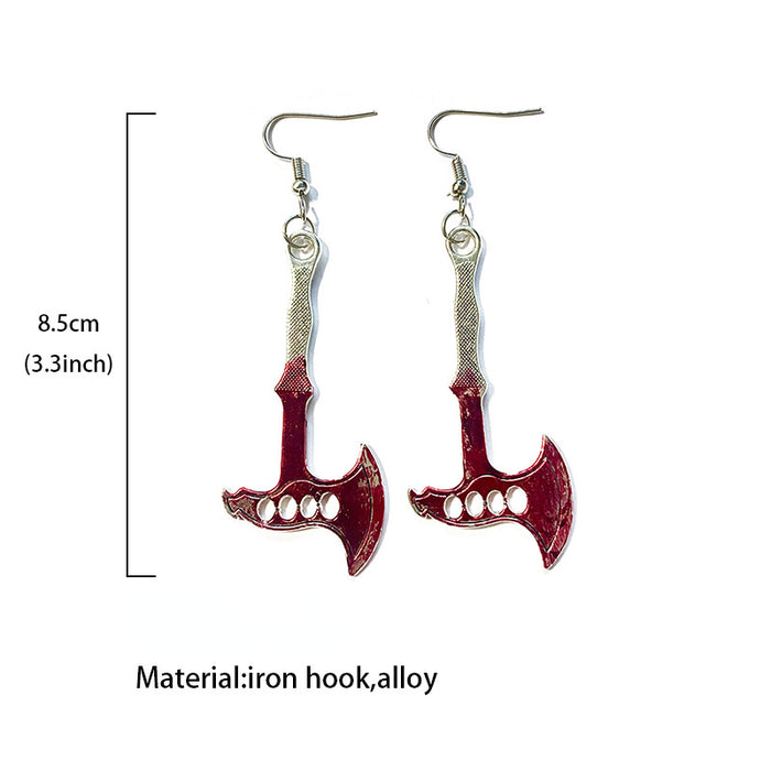 Wholesale Earring Metal Halloween Horror Exaggerated Earrings 2 pairs JDC-ES-Qunyi005