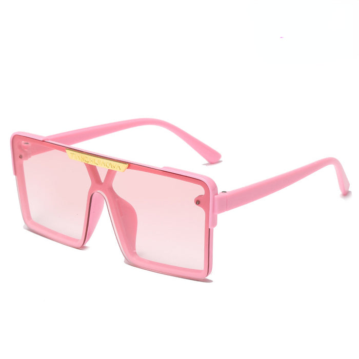 Wholesale Sunglasses Resin Children's Square Big Frame MOQ≥2 JDC-SG-JunY006