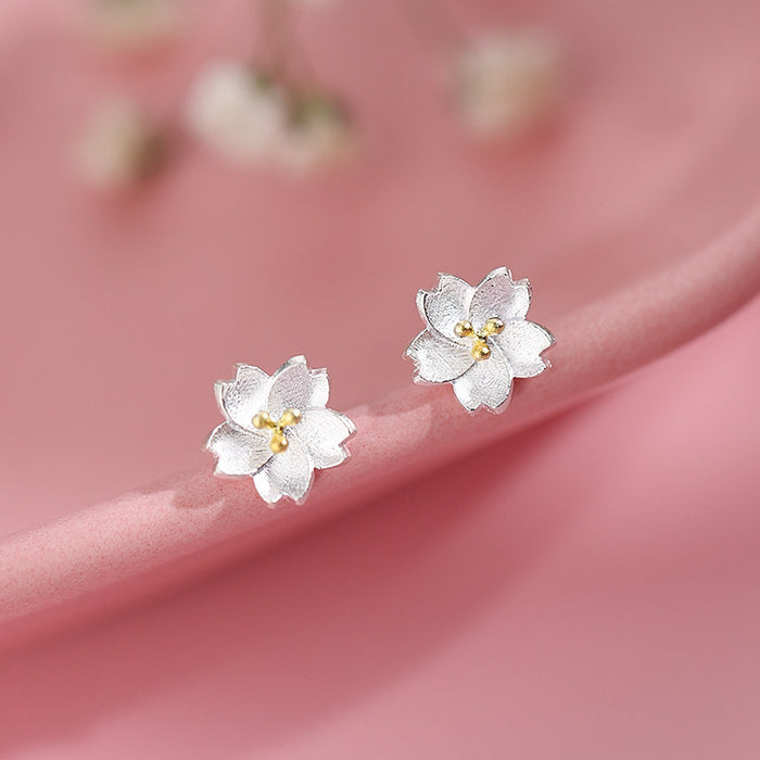 Wholesale Earrings Silver Sakura Petite JDC-ES-congz020