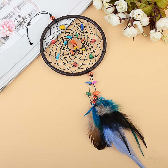 Wholesale Dream Catcher Resin Color Stone Feather JDC-DC-ML024