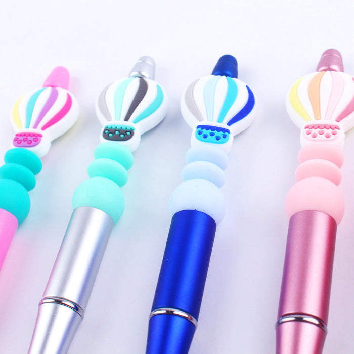 Wholesale Beadable Pens Hot Air Balloon Beads Plastic Ballpoint Pen JDC-BP-GuangTian001