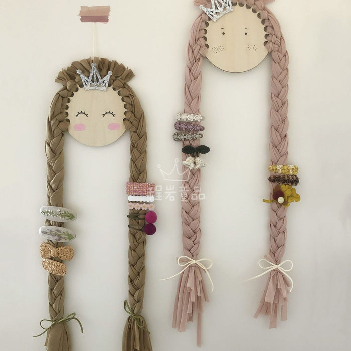 Wholesale INS Nordic style braid doll children's hairpin hair accessories storage belt wall hanging JDC-DC-CYan001