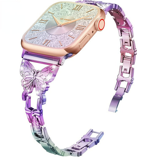 Jewelry WholesaleWholesale Apple Watch Diamond Metal Butterfly Watch Band JDC-WB-GQN002 Watch Band 古琪尼 %variant_option1% %variant_option2% %variant_option3%  Factory Price JoyasDeChina Joyas De China