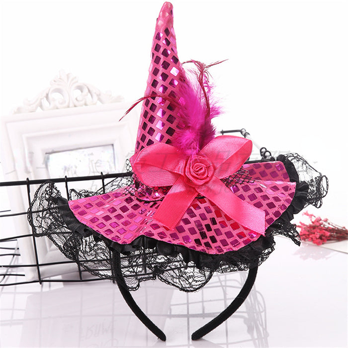 Wholesale Halloween Headband Decoration Witch Hat  MOQ≥2 JDC-HD-ShengX005