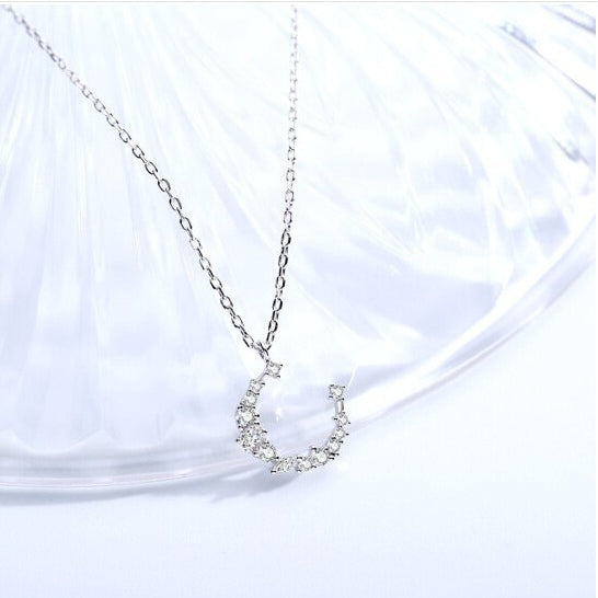 Wholesale full diamond moon irregular diamond necklace JDC-NE-Zhenxin001