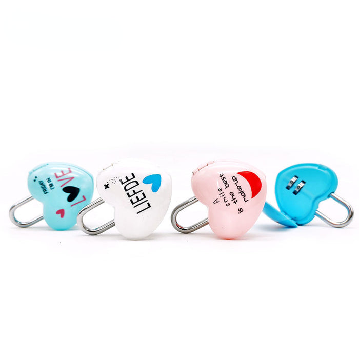 Wholesale Random Heart Shaped Zinc Alloy Cartoon Mini Combination Lock JDC-LC-JinYi001