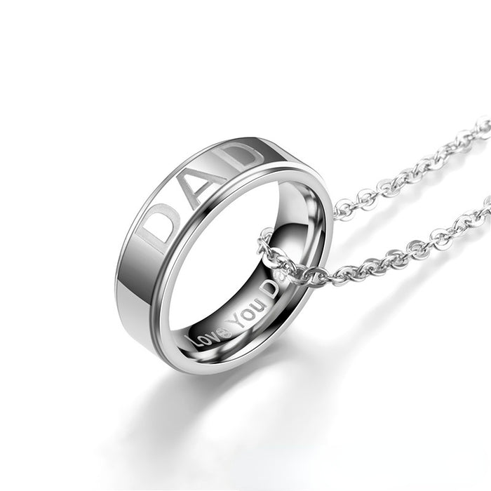 Wholesale Father's Day Mother's Day Titanium Steel Necklace JDC-NE-TS001