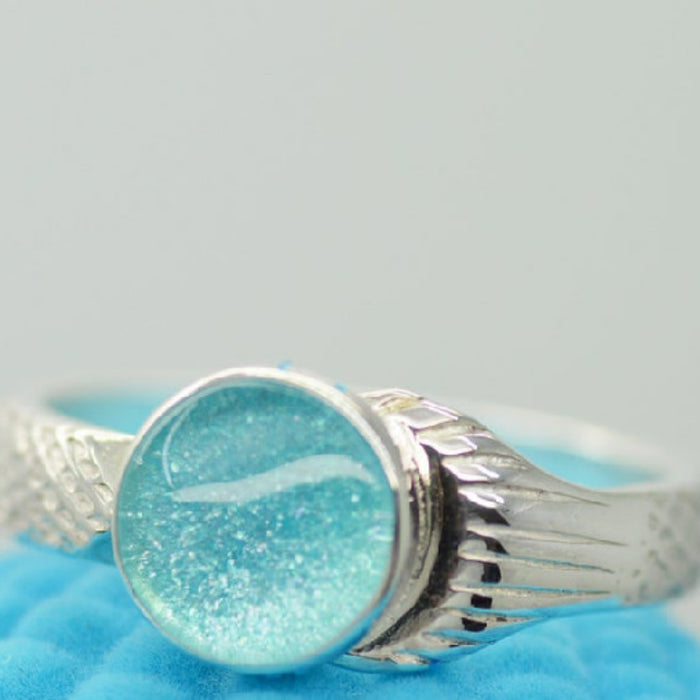 Wholesale Rings Metal Sky Sapphire MOQ≥2 JDC-RS-QiK033