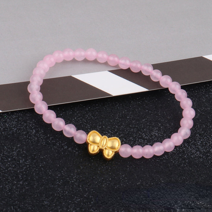 Wholesale Bracelet Crystal Peach Bow Beaded Bracelet MOQ≥2 JDC-BT-JiangJ003