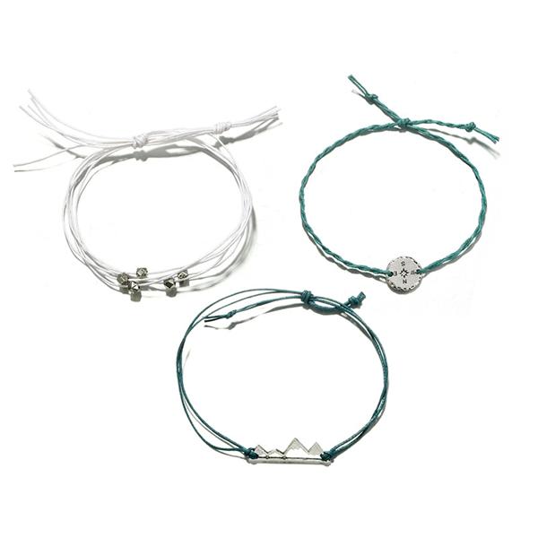 Bulk Jewelry Bohemian twine compass bracelet 3 piece set wholesale JDC-BT-c004 Wholesale factory from China YIWU China