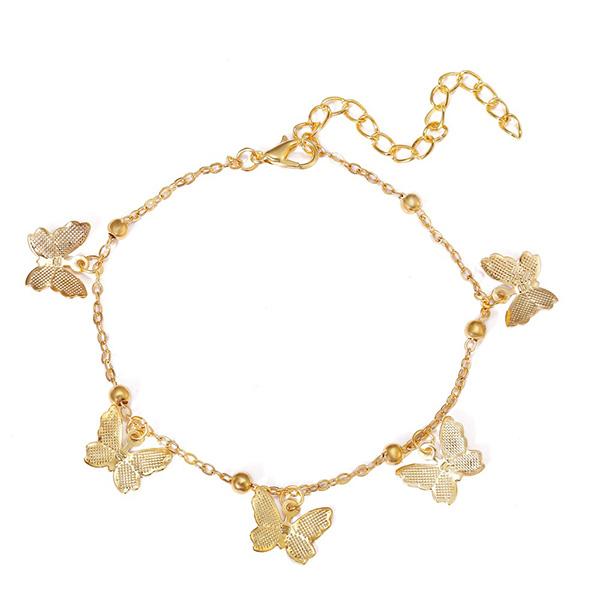 Bulk Jewelry Butterfly pendant handmade anklet wholesale  DJC-AS-f077 Wholesale factory from China YIWU China