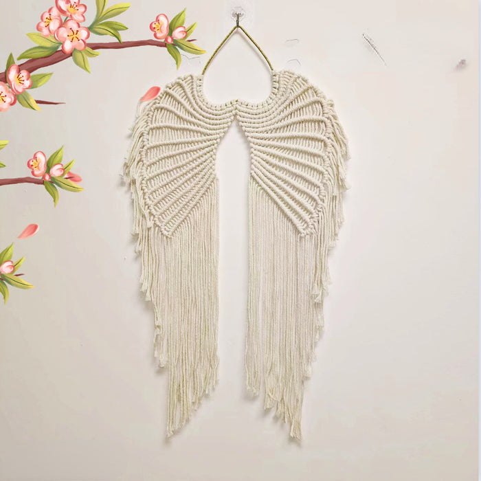 Wholesale Dreamcatcher Cotton Angel Wings Wall Hanging Bohemian MOQ≥2 JDC-DC-ZhongS001