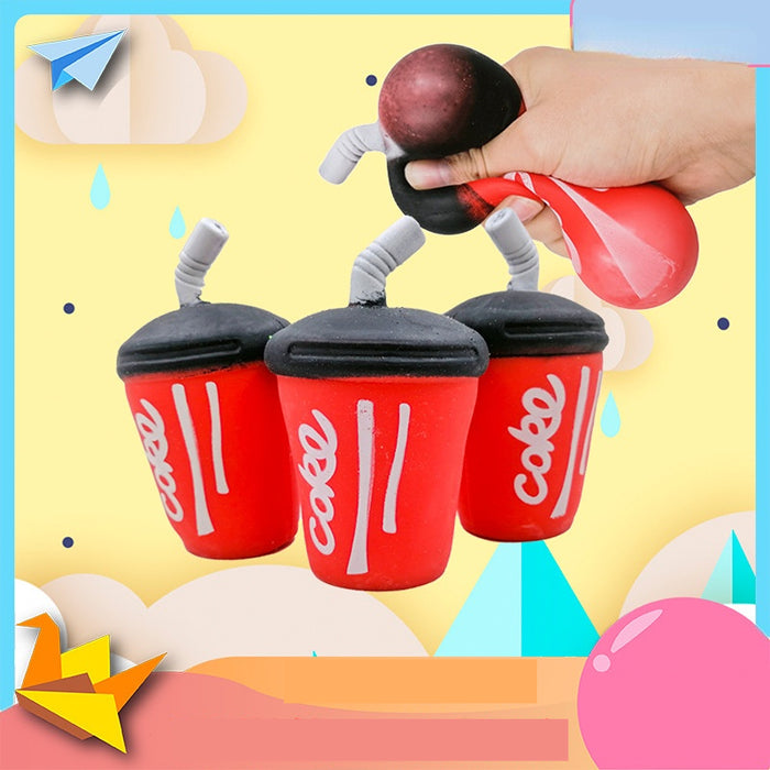 Harina de goma suave de goma al por mayor descompresión de pellizco Copa de comida rápida Toys 12pcs (M) JDC-FT-Shengr004