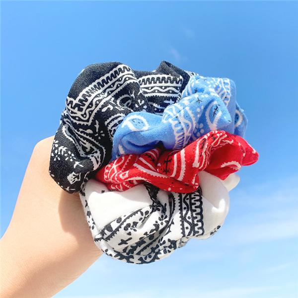 Bulk Jewelry Cashew flower hair scrunchies wholesale JDC-HS-h004 Wholesale factory from China YIWU China