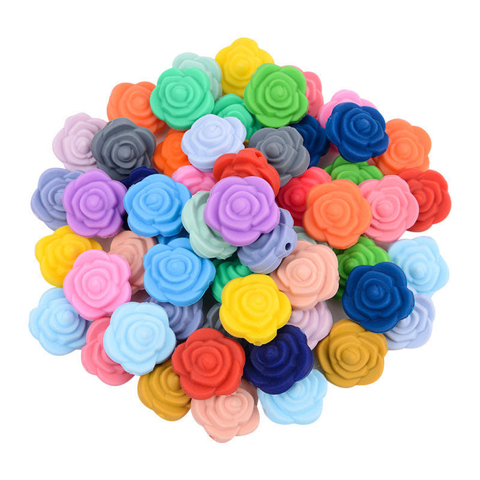 Wholesale 100PCS Bubblegum Beads Rose Silicone DIY Bead Ballpoint Pen JDC-DIY-ZhiS005