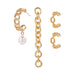 Chain earrings set 4 piece set wholesale JDC-ES-f19 earrings JoyasDeChina gold Wholesale Jewelry JoyasDeChina Joyas De China
