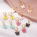 Bulk Jewelry Colorful acrylic butterfly earrings Wholesale JDC-ES-e004 Wholesale factory from China YIWU China