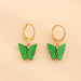 Colorful acrylic butterfly earrings Wholesale JDC-ES-e004 earrings JoyasDeChina green Wholesale Jewelry JoyasDeChina Joyas De China