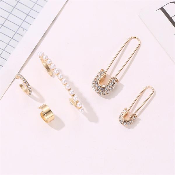 Bulk Jewelry Creative diamond 5-piece set of brooch earrings wholesale JDC-ES-a001 Wholesale factory from China YIWU China