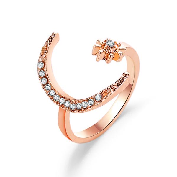 Bulk Jewelry Crescent Ring Fashion Xingyue Ring Wholesale JDC-RS-b050 Wholesale factory from China YIWU China