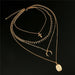 Bulk Jewelry Cross Moon Oval Pendant Alloy Necklace Wholesale JDC-NE-c005 Wholesale factory from China YIWU China