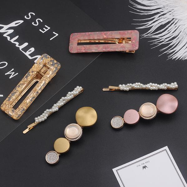 Bulk Jewelry Cute girly hairpin side clip rubber band, simple pearl sweet combination JDC-HC-h016 Wholesale factory from China YIWU China