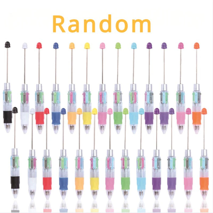 Wholesale Random 100pcs DIY for Beaded Plastic Pen Beadable Pens Multi Color Refills JDC-PN-JinBN002