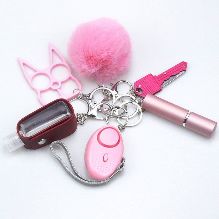 Wholesale Sanitizer Bottle Hair Ball Perfume Bottle Keychain Set MOQ≥2 JDC-KC-ChaoH019