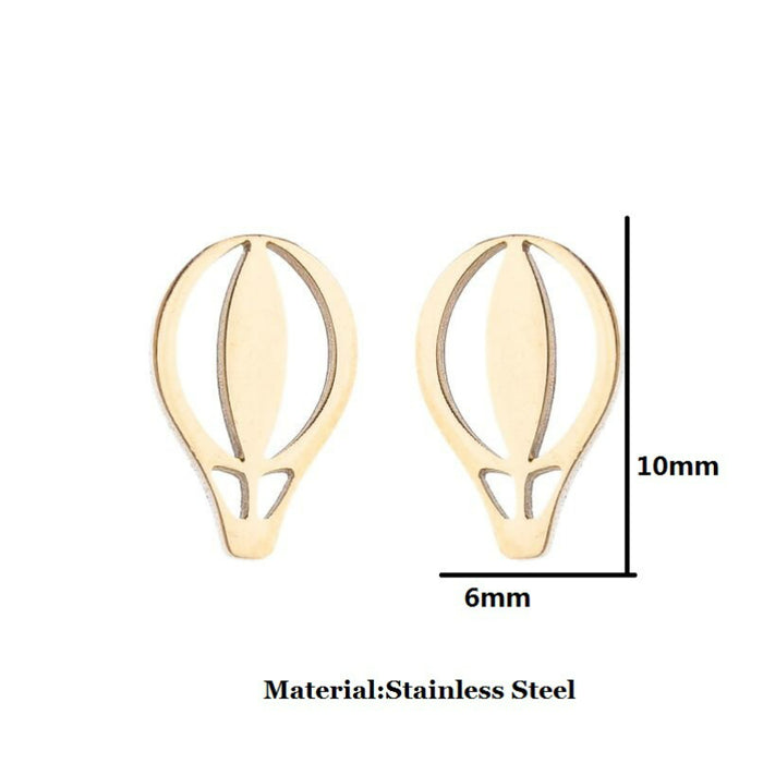 Wholesale Stainless Steel Hot Air Balloon Earrings JDC-ES-SS034