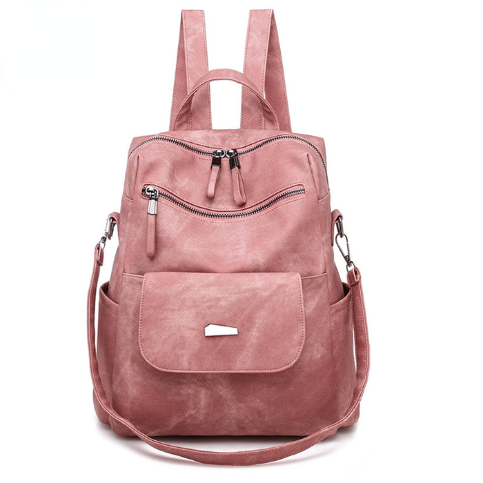 Wholesale Backpacks PU Solid Color Large Capacity JDC-BP-ZLD002