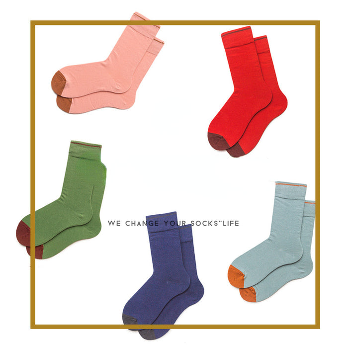 Wholesale socks in the long tube to fight color autumn college style MOQ≥10 JDC-SK-SuRen001