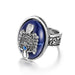 Bulk Jewelry Damon Punk Alloy Natural Lapis Lazuli Ring JDC-RS-c007 Wholesale factory from China YIWU China