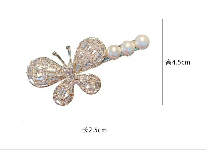 Wholesale Hair Clip Butterfly Diamond Metal JDC-HC-KeZi011
